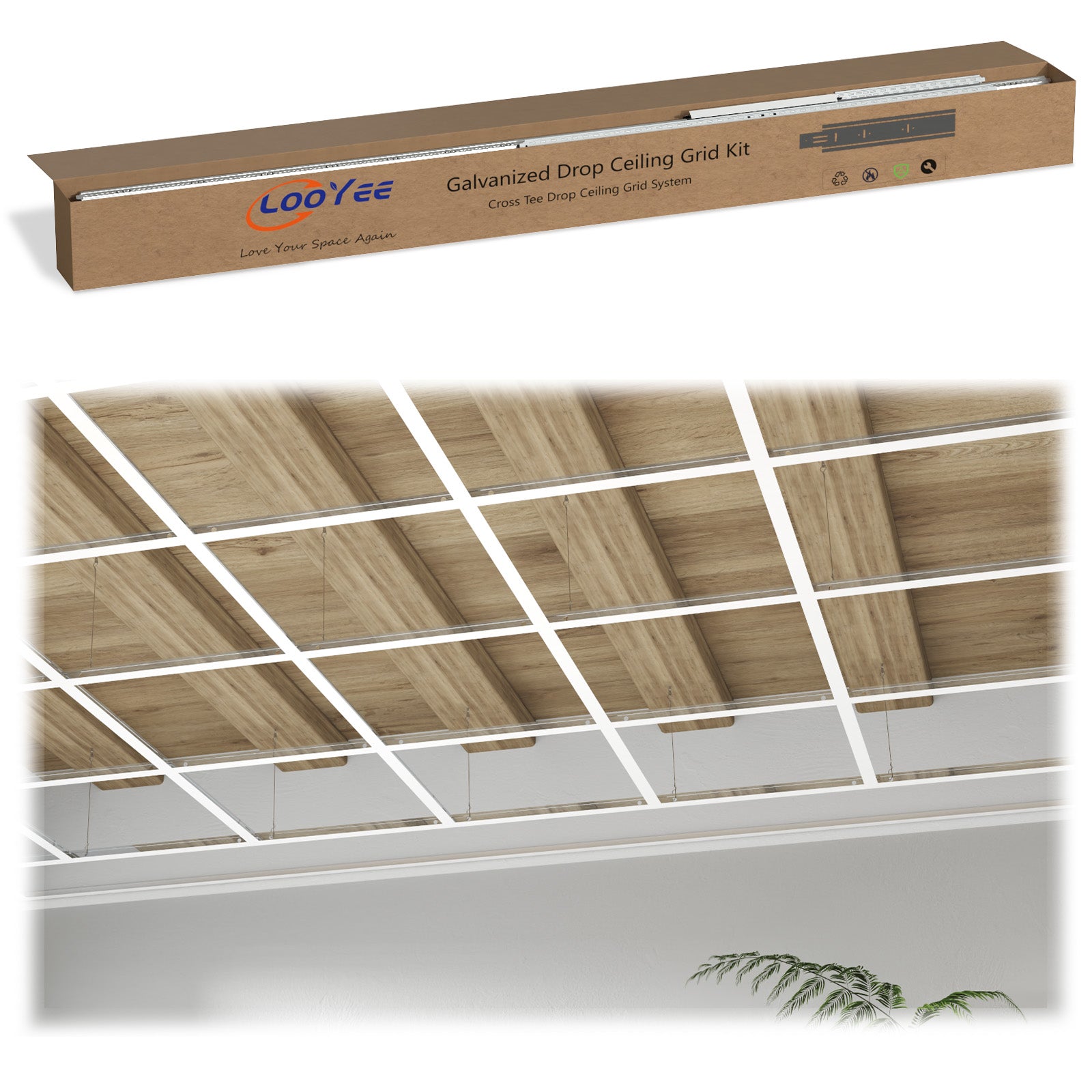 Complete Grid Kit White 64 Sq Ft