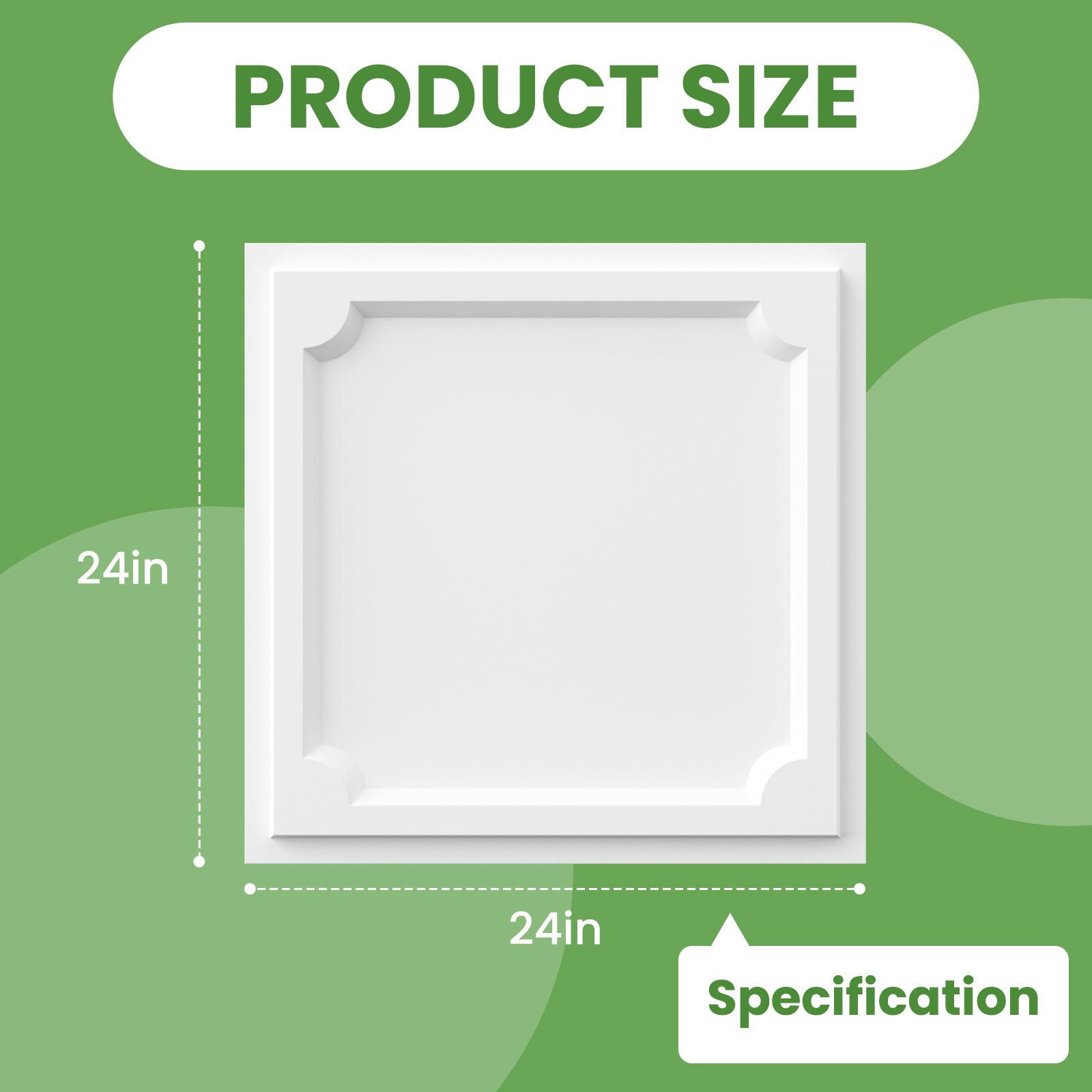 LooYee 24 PCS 2ft x 2ft Drop Ceiling Tiles, 24"x24" PVC Glue Up Ceiling Panel Waterproof Washable Fire-Rated Reusable Prevent Breakage Cover 96 Sq. Ft White