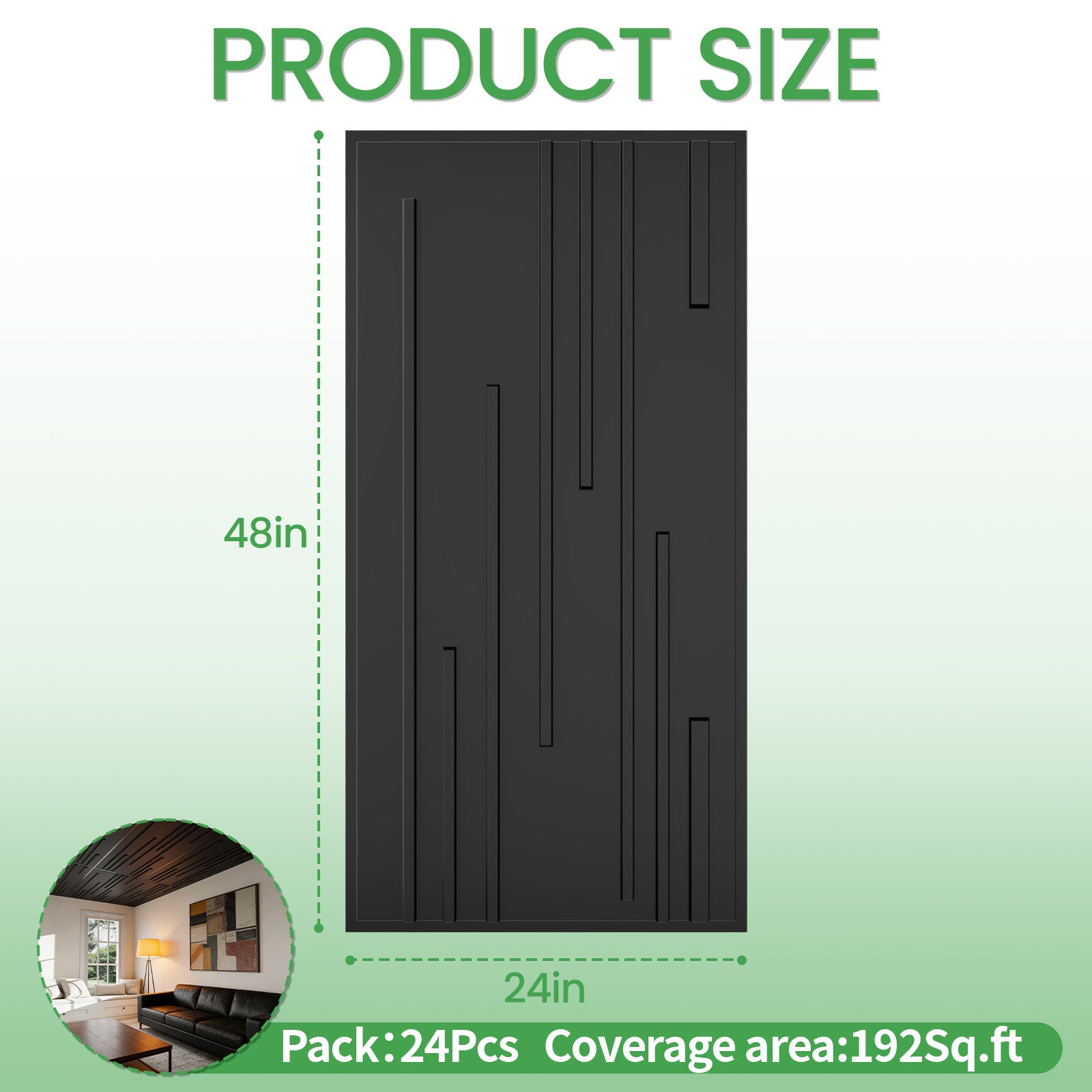 LooYee 24 PCS 2x4 FT PVC Multi-style 3D Decorative Ceiling Tiles