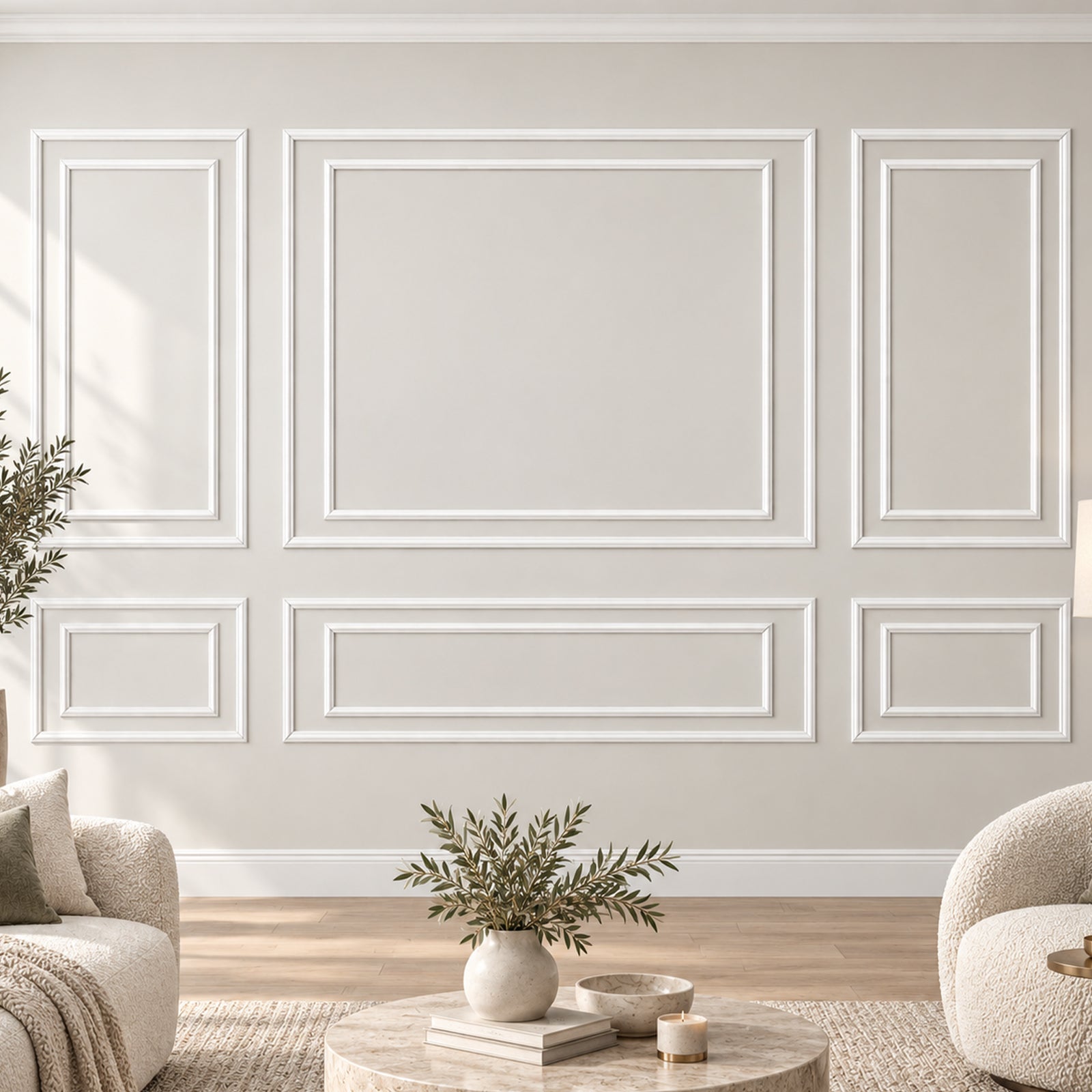 LooYee 3 Set Peel and Stick Double Layer Wall Molding Kit