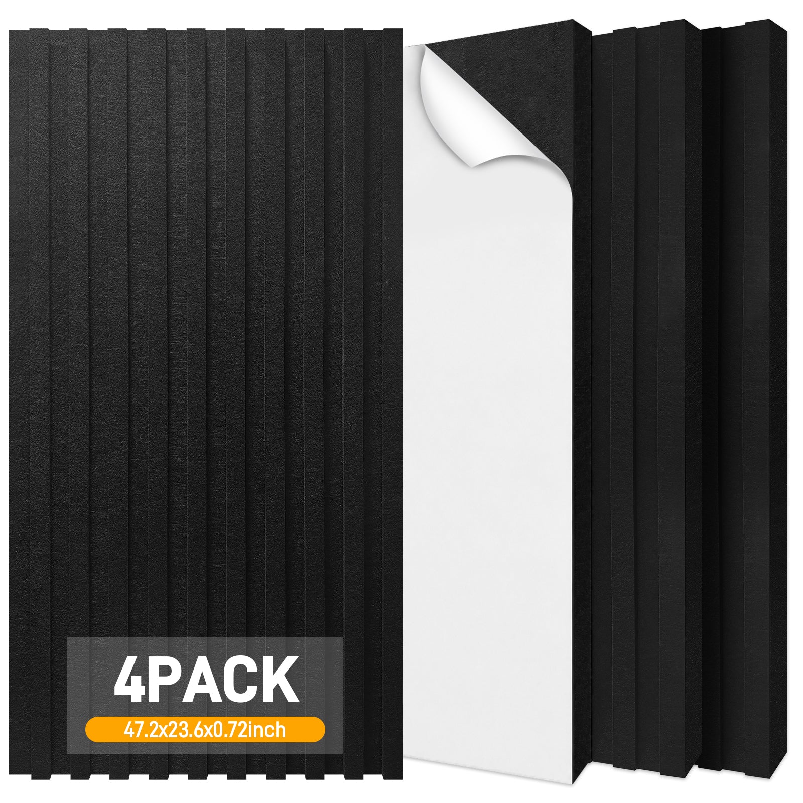LooYee 4/8/10/12/20 PCS 2x4 FT Self-Adhesive Acoustic Wall Panels, Single & Dual-Layer Options, Reduce Echo Easy DIY Installation