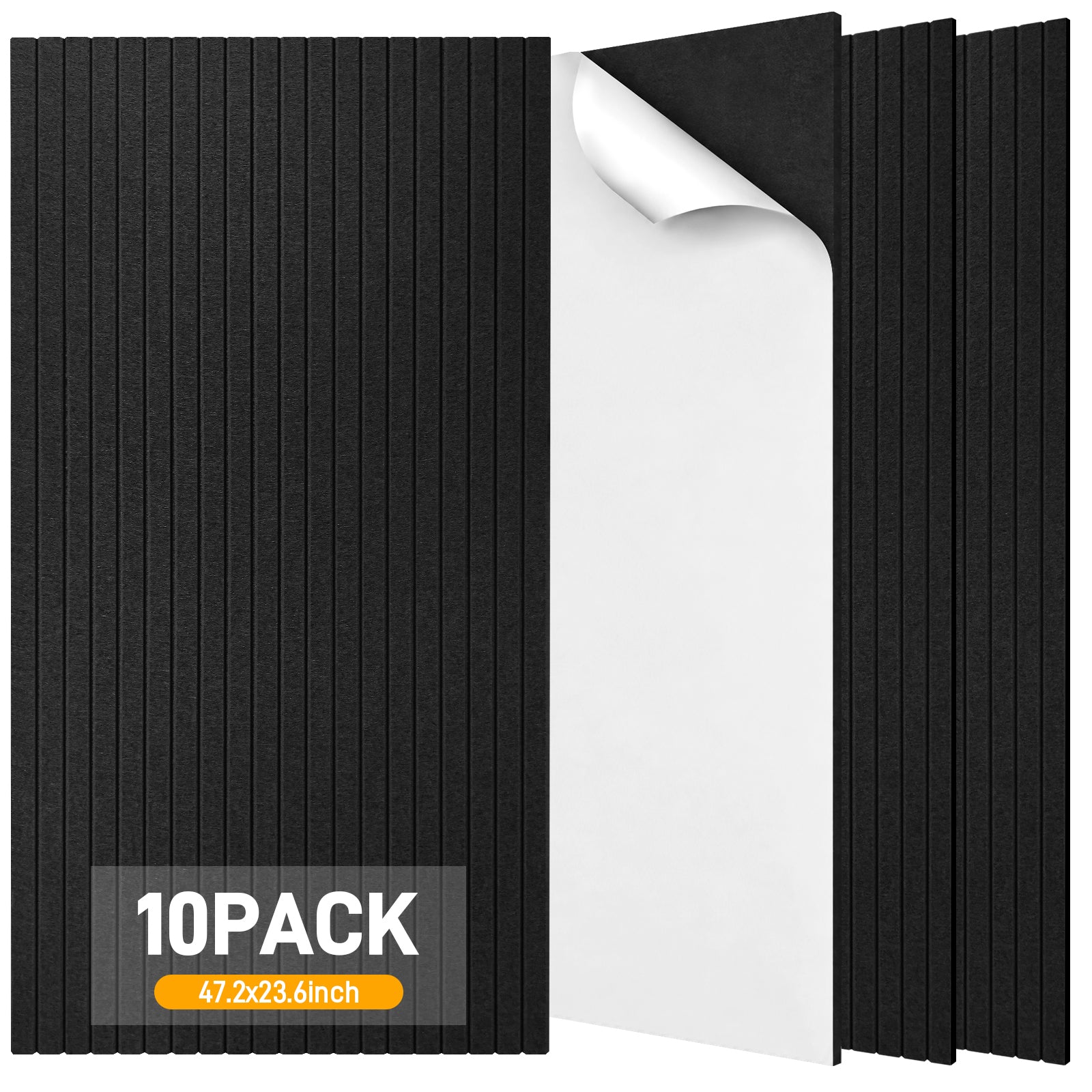 LooYee 4/8/10/12/20 PCS 2x4 FT Self-Adhesive Acoustic Wall Panels, Single & Dual-Layer Options, Reduce Echo Easy DIY Installation