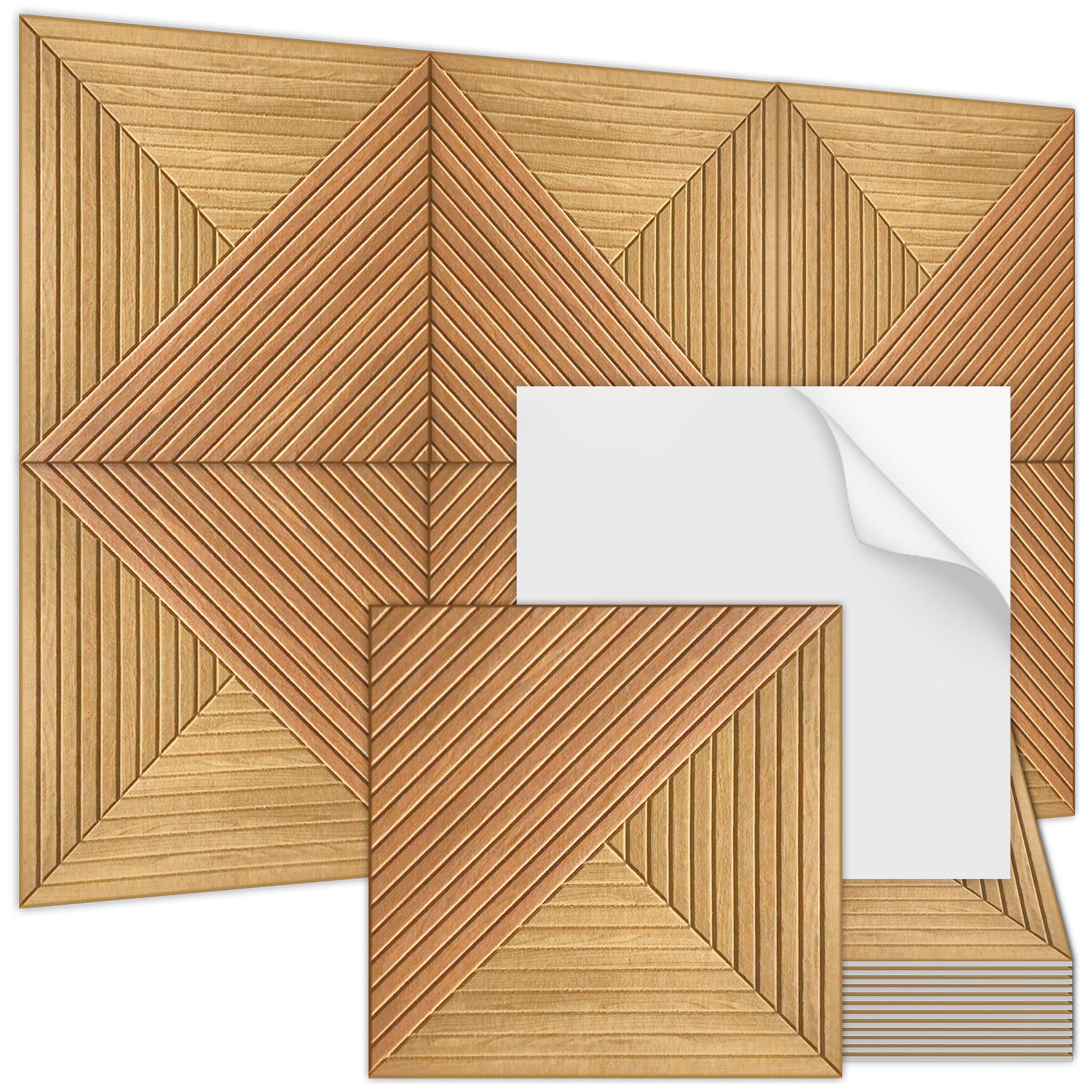 LooYee 12 Pack Peel and Stick Acoustic Wall Panels Polyester Fiber