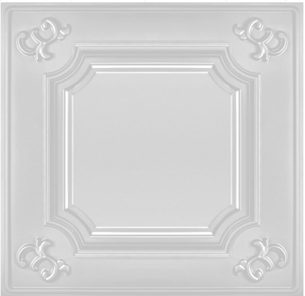 LooYee 24 PCS 2x2 FT PVC Black/White French Style Decorative Ceiling Tiles, Waterproof Washable, Cover 96 Sq.Ft