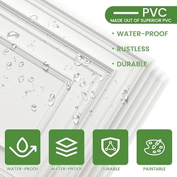 LooYee 24 PCS 2x2 FT PVC White 3D Decorative Drop Ceiling Tiles, Waterproof Washable, Cover 96 Sq.Ft
