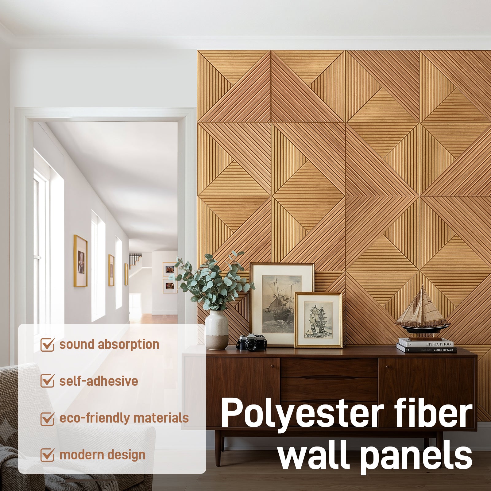 LooYee 12 Pack Peel and Stick Acoustic Wall Panels Polyester Fiber