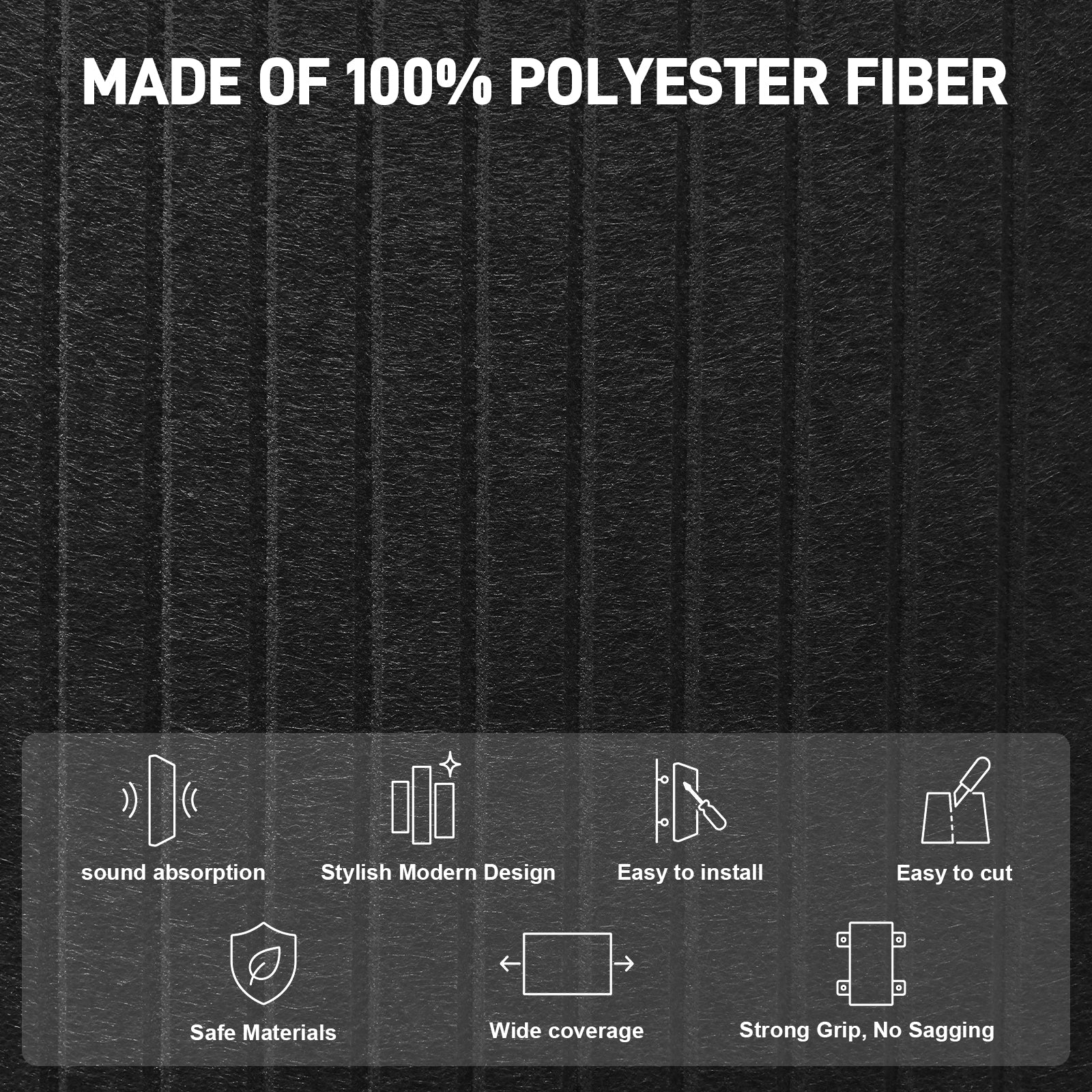 LooYee 4/8/10/12/20 PCS 2x4 FT Self-Adhesive Acoustic Wall Panels, Single & Dual-Layer Options, Reduce Echo Easy DIY Installation