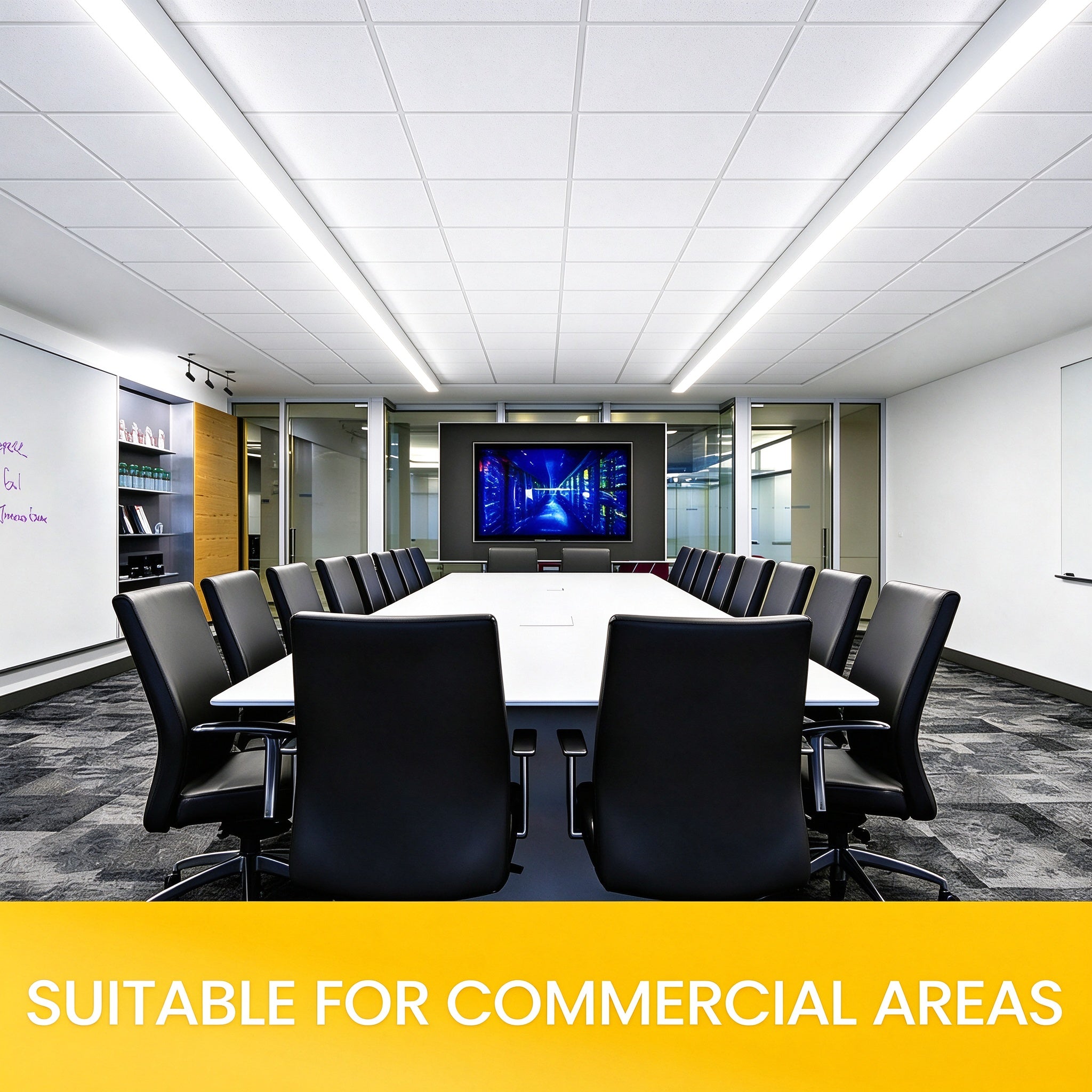 LooYee 24/20/12 PCS 2x2/2x4 FT PVC White/Black Smooth Drop Ceiling Tiles, Waterproof Fire-Rated Reusable, Cover 160/96 Sq.Ft