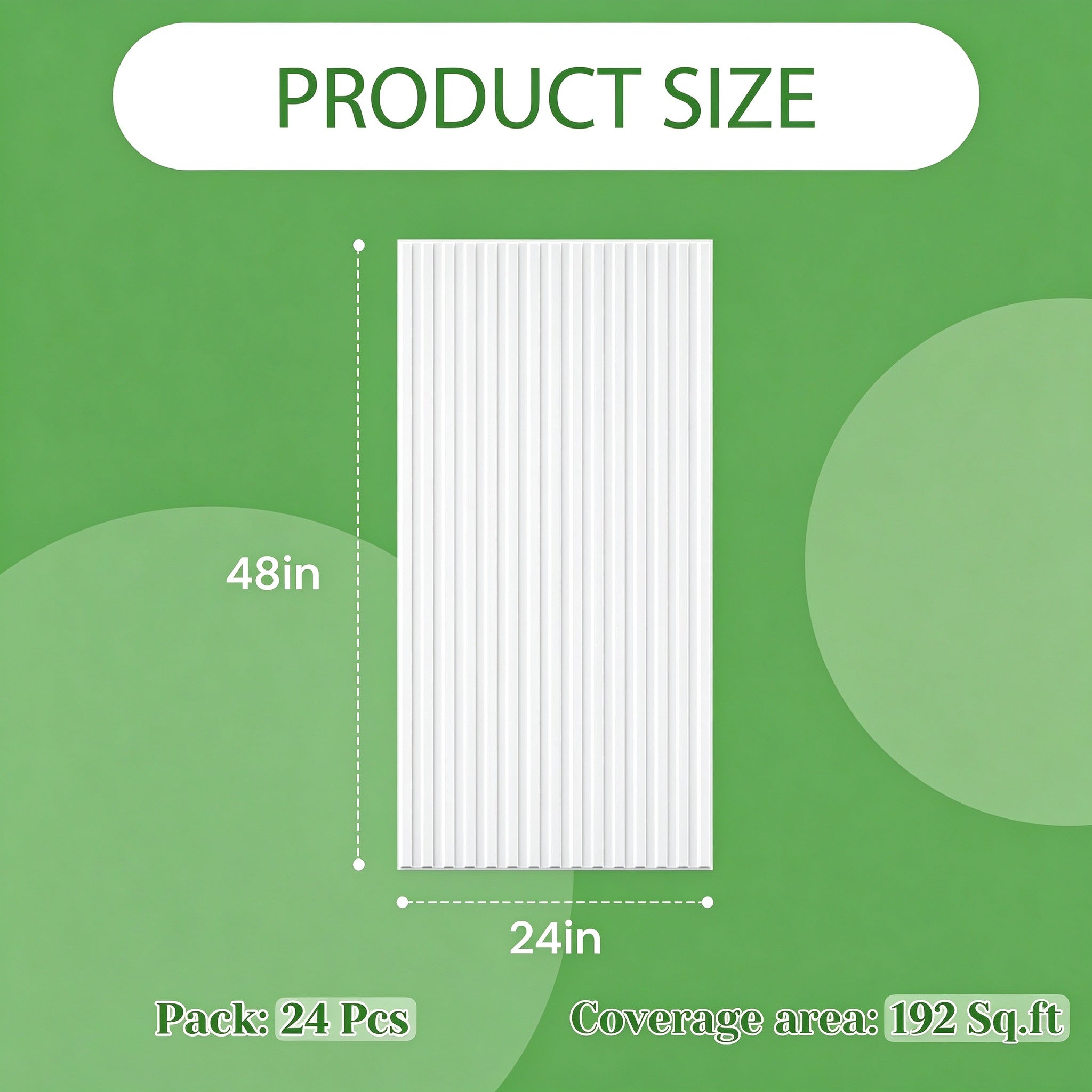 LooYee 24 PCS 2x2/2x4 FT PVC Black/White Fluted Slat Drop Ceiling Tiles, Waterproof, Cover 96/192 Sq.Ft