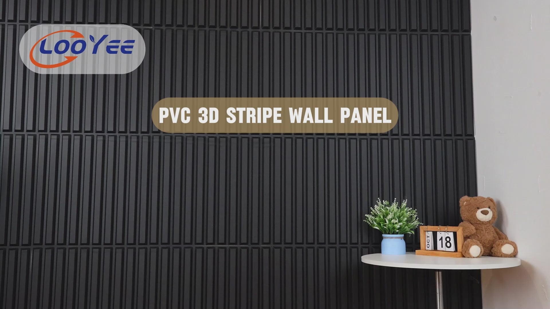 LooYee 24 PCS 2x2/2x4 FT PVC Black/White Fluted Slat Drop Ceiling Tiles, Waterproof, Cover 96/192 Sq.Ft